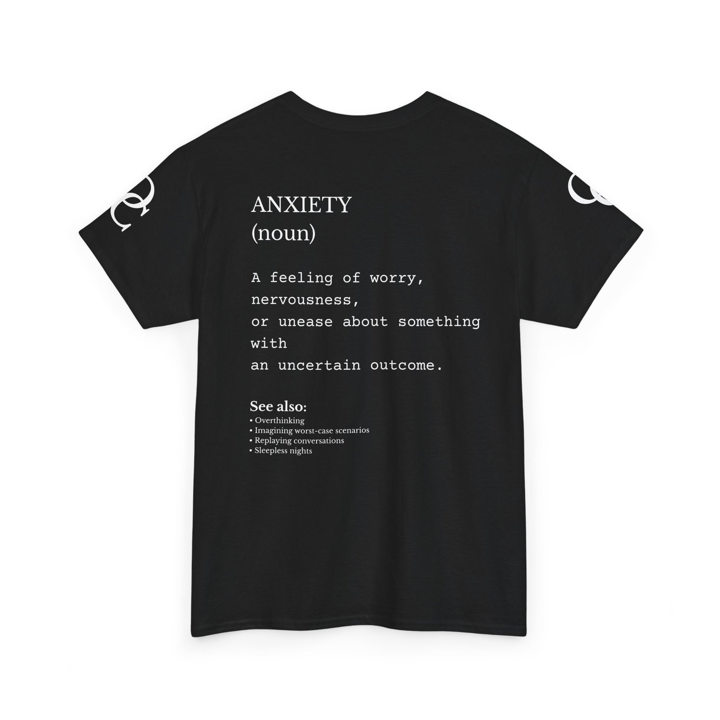 Anxiety Definition T-Shirt – Minimalist Mental Health Graphic Tee | Overthinking & Anxiety Aesthetic Shirt | The Overthinker Co