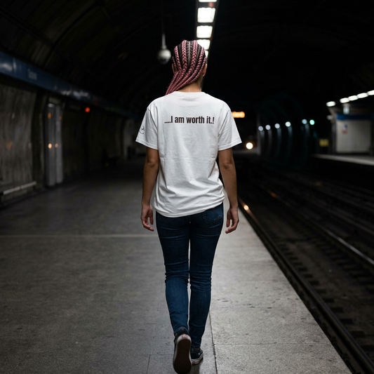 I Am Worth It T-Shirt – Minimalist Self-Worth Statement Tee | The Overthinker Co