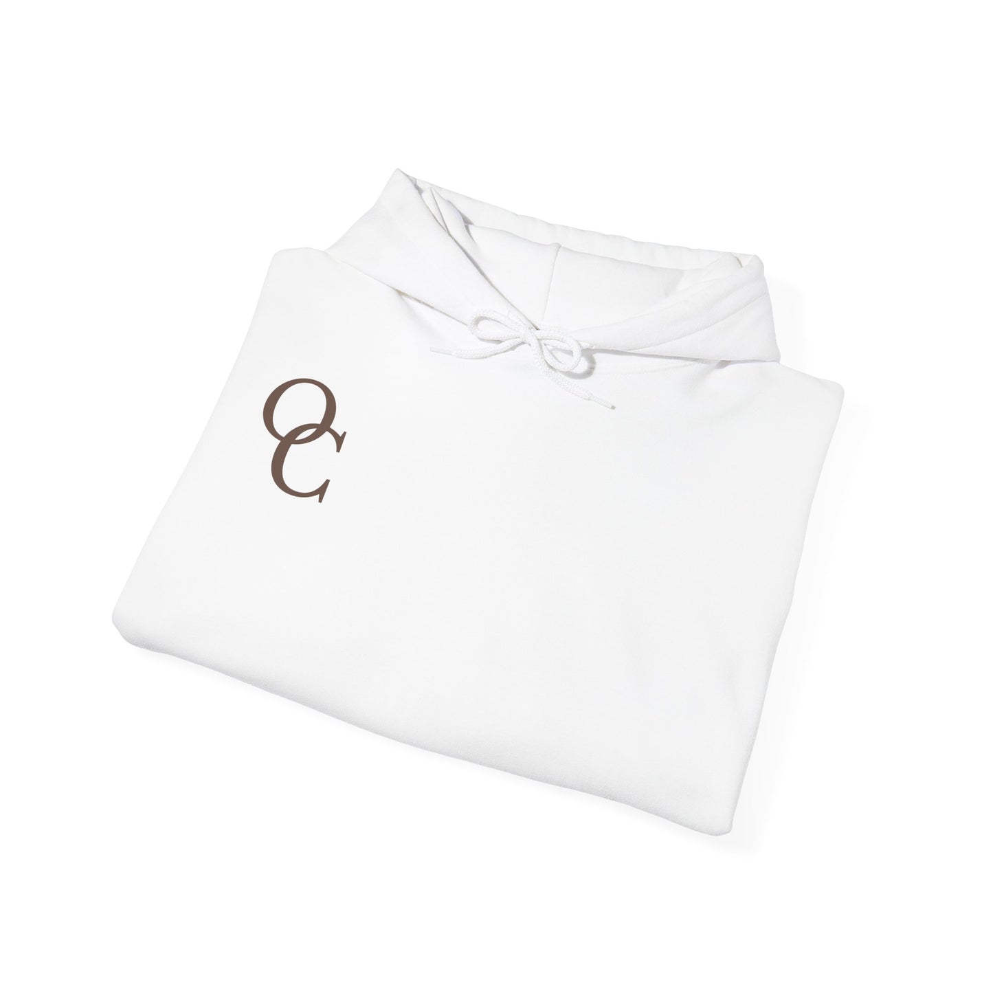 Running on Anxiety & Caffeine Hoodie - White and Chocolate brown Edition