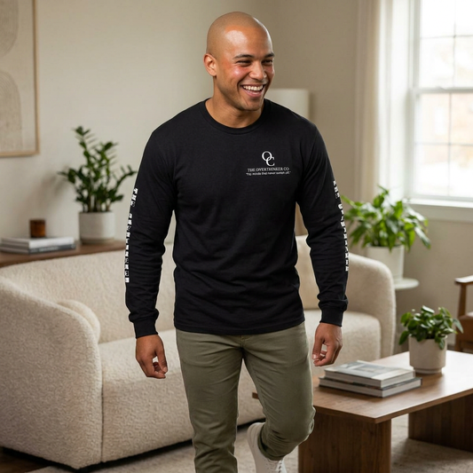 The Overthinker Code Long Sleeve Tee – Minimalist Overthinking Street wear | Checklist Graphic Shirt