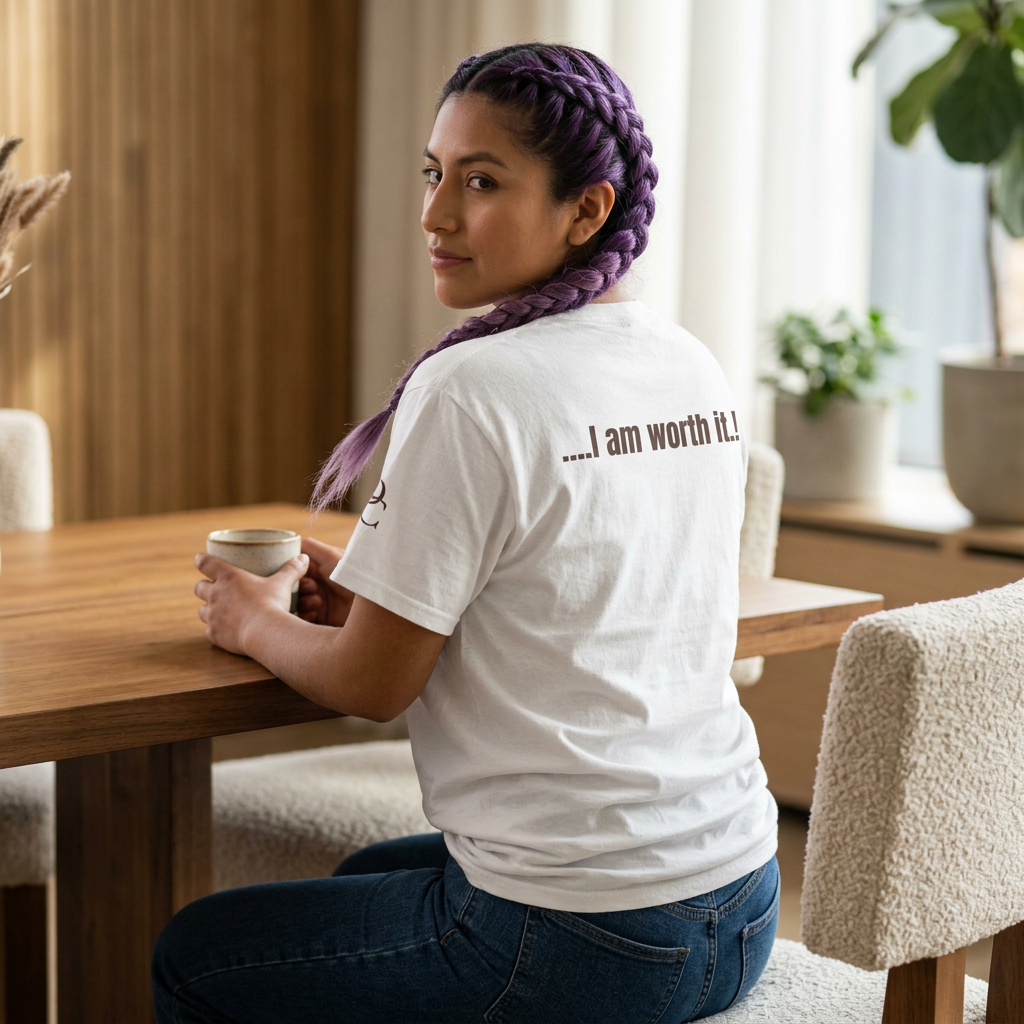 I Am Worth It T-Shirt – Minimalist Self-Worth Statement Tee | The Overthinker Co