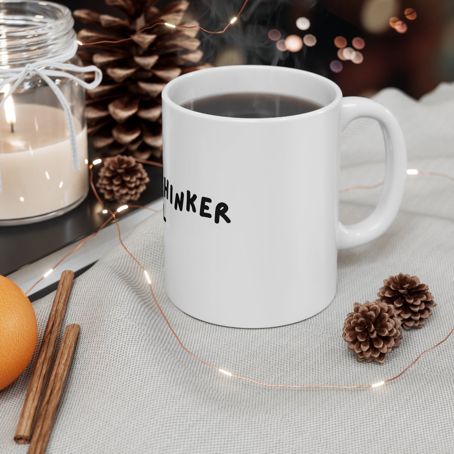 THE OVERTHINKER’S FUEL CERAMIC MUG – Funny Coffee Mug for Overthinkers