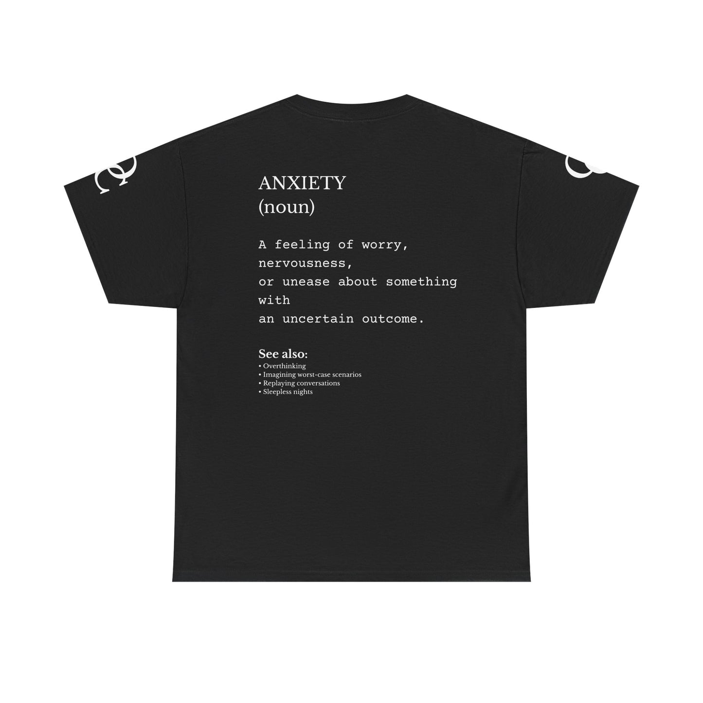 Anxiety Definition T-Shirt – Minimalist Mental Health Graphic Tee | Overthinking & Anxiety Aesthetic Shirt | The Overthinker Co