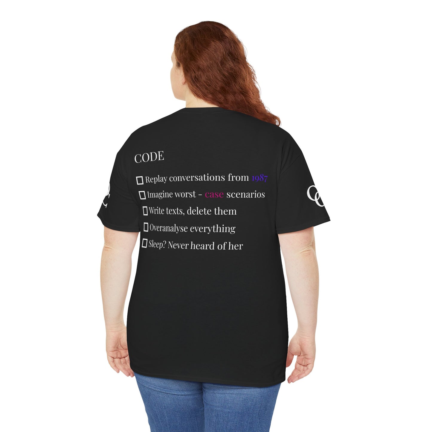 The Overthinker "CODE" Tee– Minimalist Anxiety Street wear